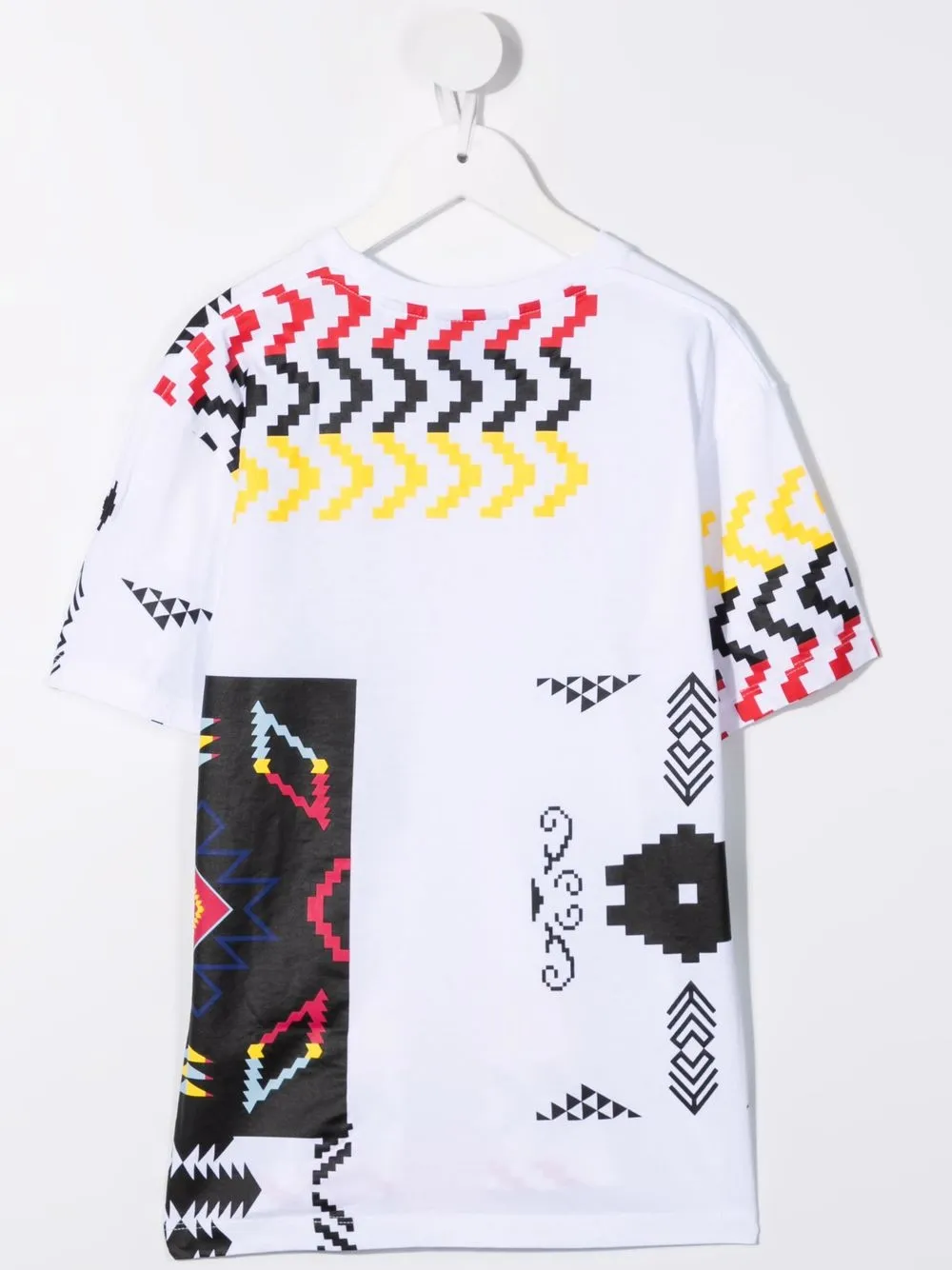 Футболка в технике пэчворк Marcelo Burlon County Of Milan Kids, белый — фото 2