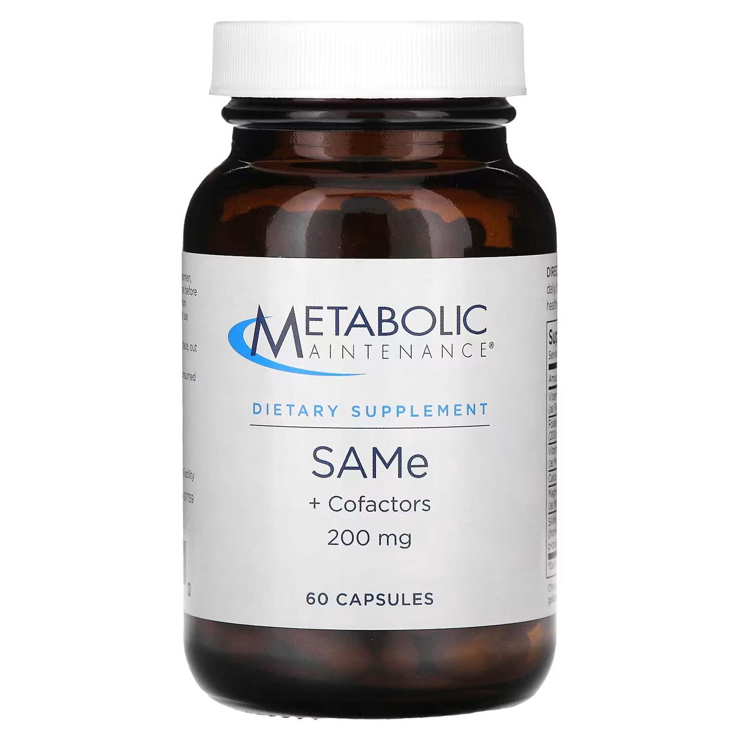 

Добавка Metabolic Maintenance SAMe + Cofactor 200 мг, 60 капсул