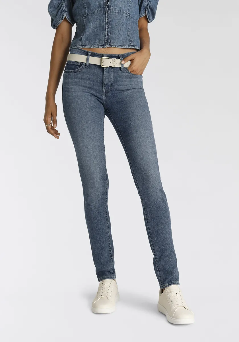 Джинсы Levi's узкого кроя "311 Shaping Skinny", модель с 5 карманами, джинсовый — фото 2