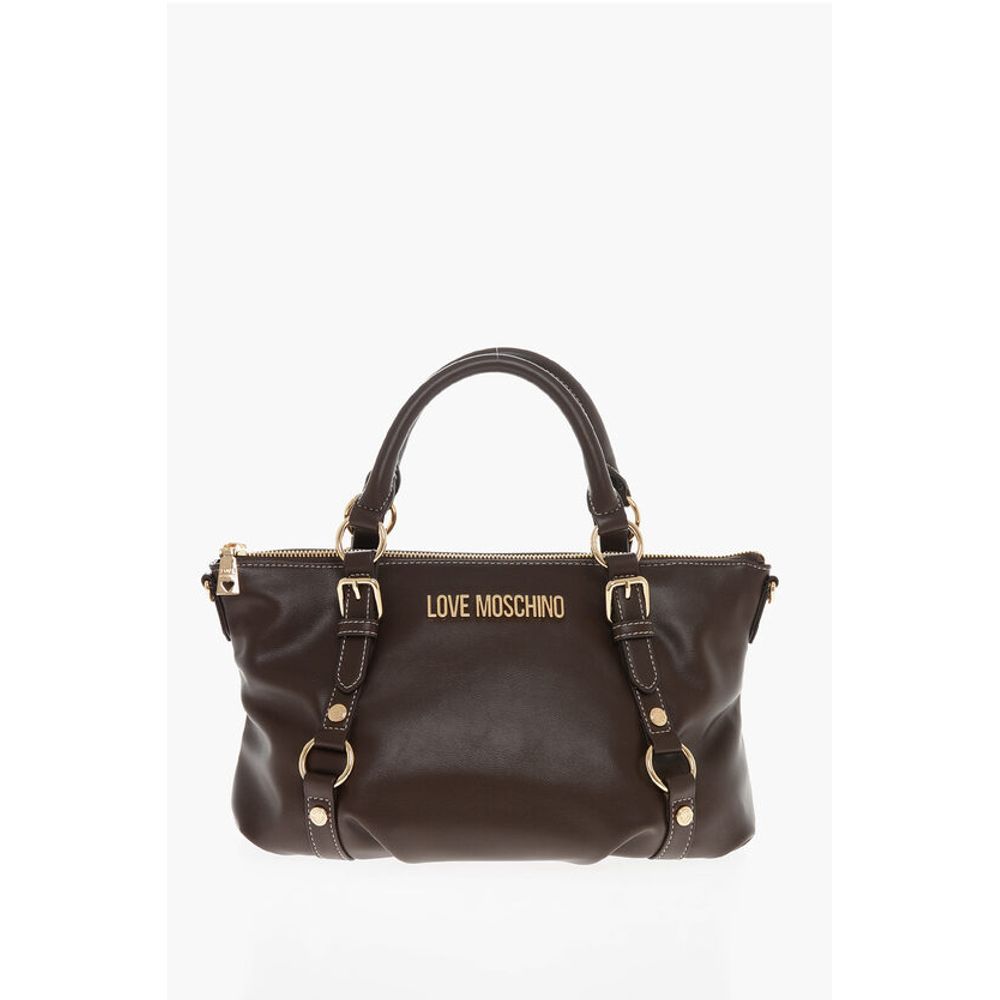 

Сумка-тоут LOVE из искусственной кожи с золотым логотипом Moschino, Brown