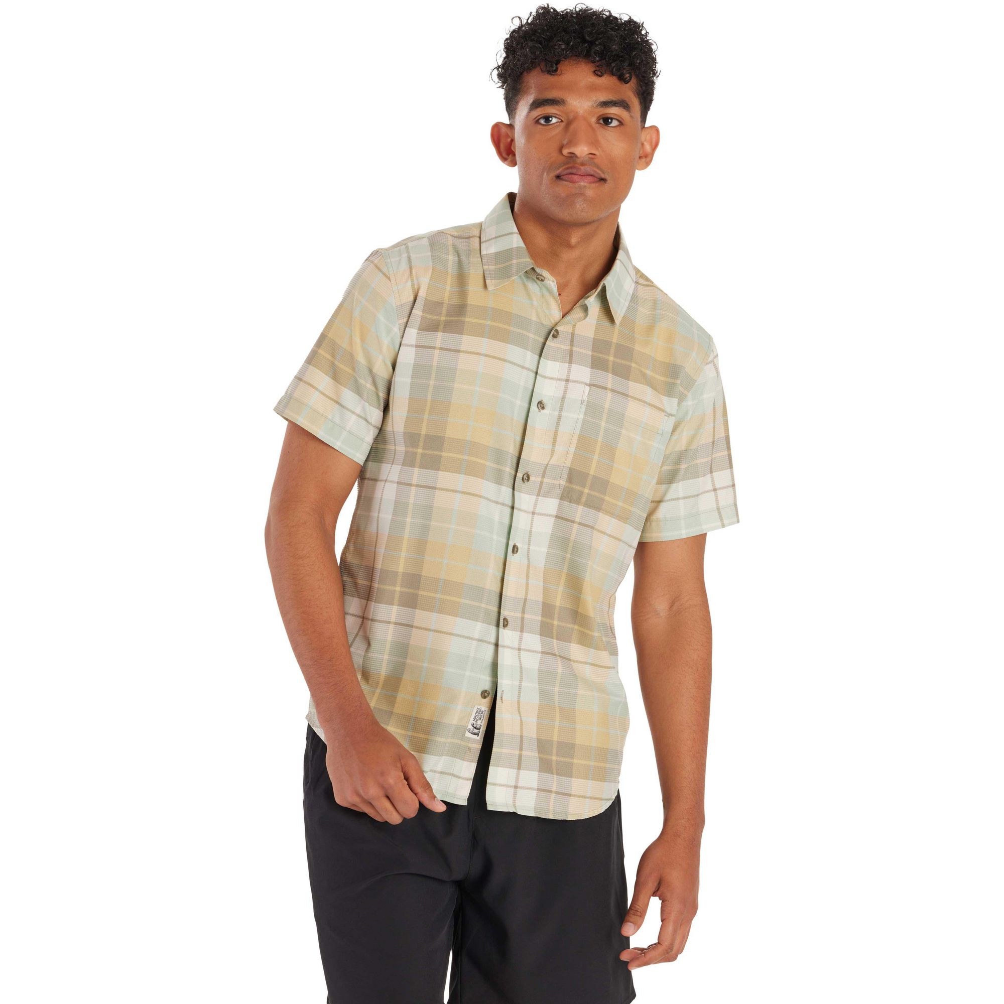 

Мужская футболка Aerobora с коротким рукавом Marmot, Vetiver/Wayland Plaid