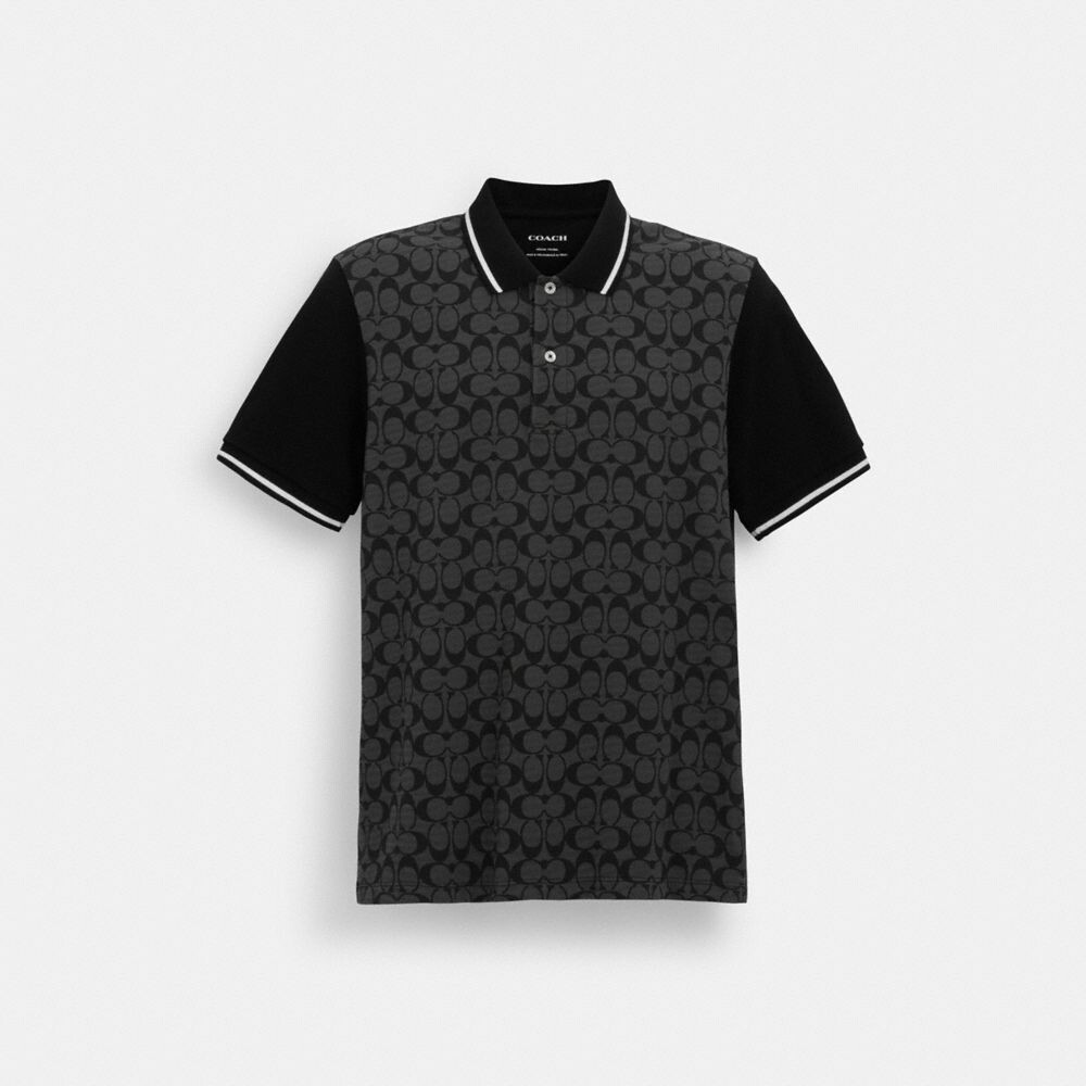 

Поло COACH Signature, цвет Charcoal Signature