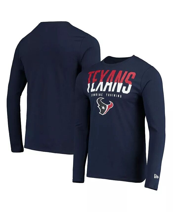 

Мужская темно-синяя футболка с длинным рукавом Houston Texans Joint Authentic Split Line New Era
