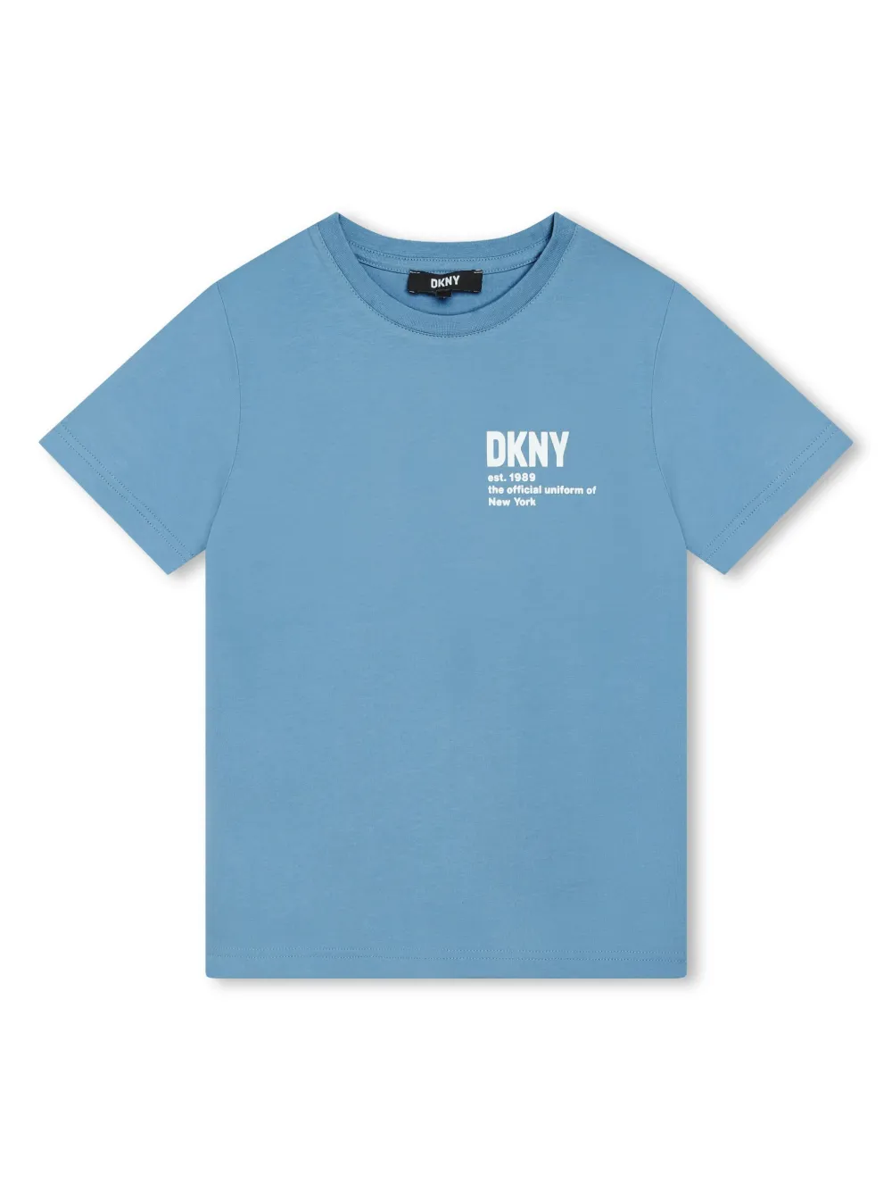 

Футболка из органического хлопка с логотипом Dkny Kids, синий