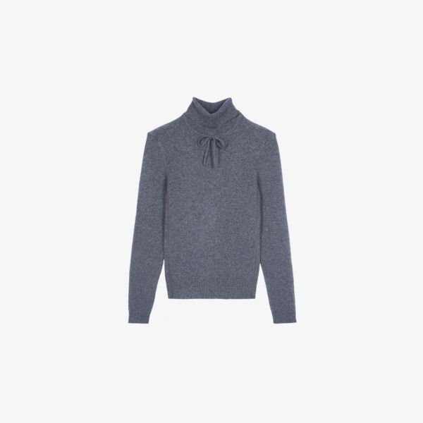 

Водолазка из трикотажного джемпера из смеси кашемира The Kooples, серый