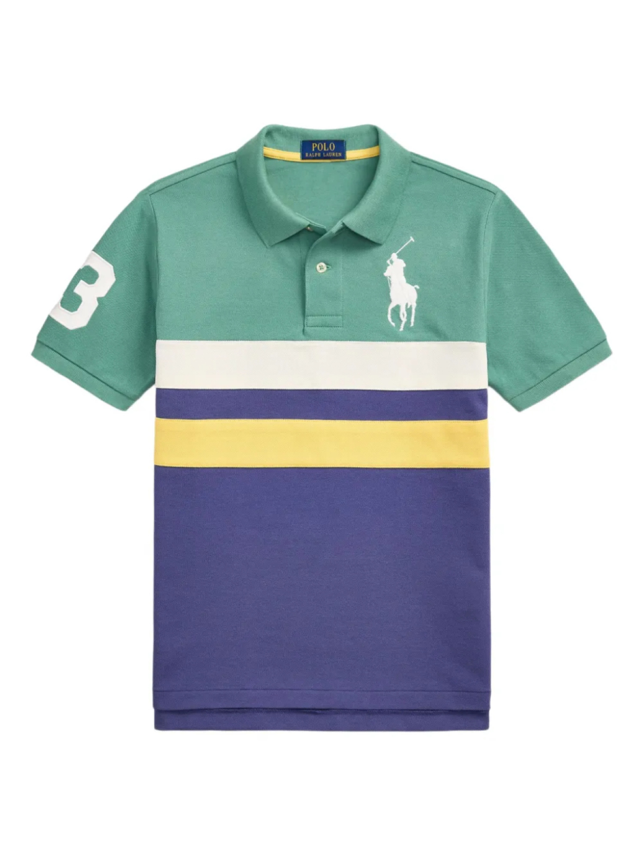 

POLO RALPH LAUREN KIDS рубашка поло в стиле колор-блок, зеленый