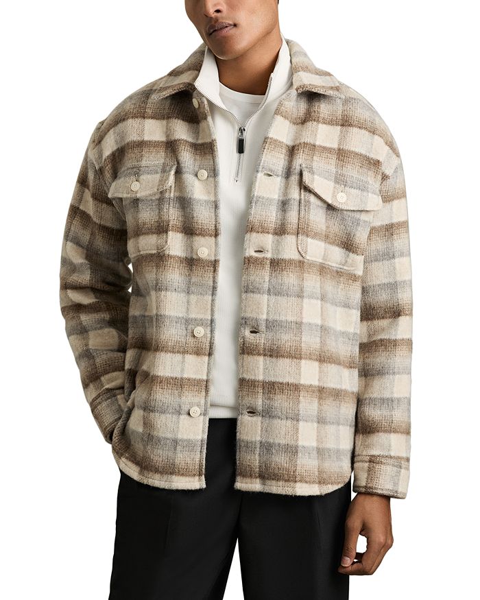 

Рубашка Mellish Brushed Check REISS, коричневый/бежевый