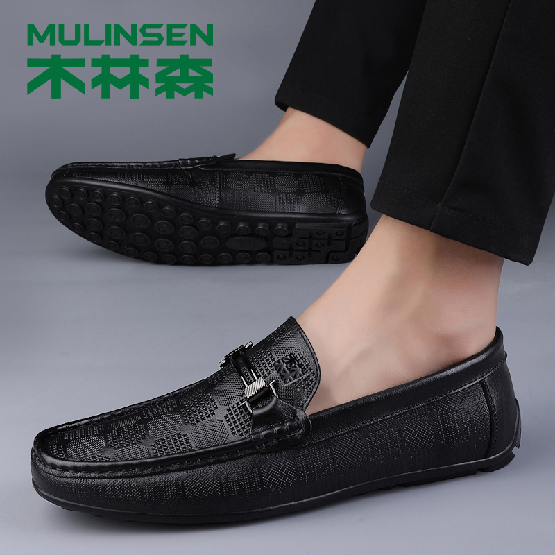 Mulinsen Мокасины мужские черно-белые белые, цвет White[Leather Shoe Size: Athletic Shoes 41 = Size 40 in This Model] — фото 4