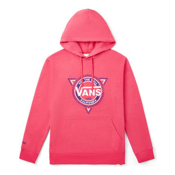 

Толстовка casual sports printing hooded drawstring couple style rose red Vans, красный