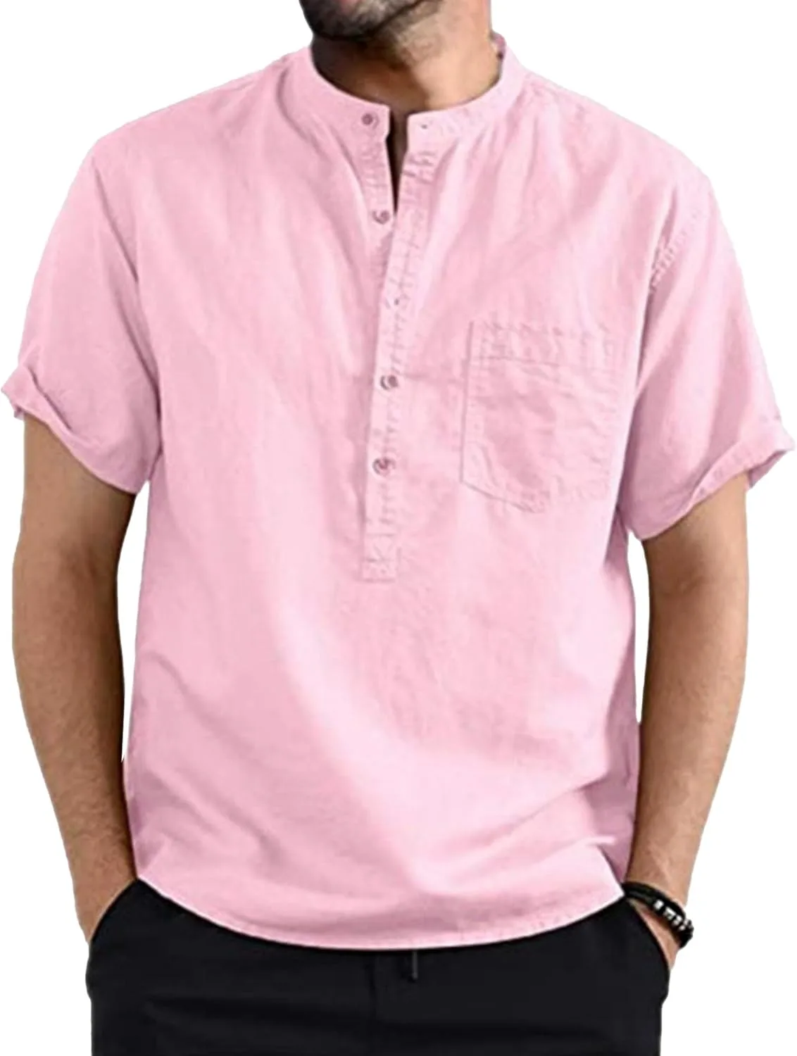 

Мужская футболка с карманом и коротким рукавом Aosufei