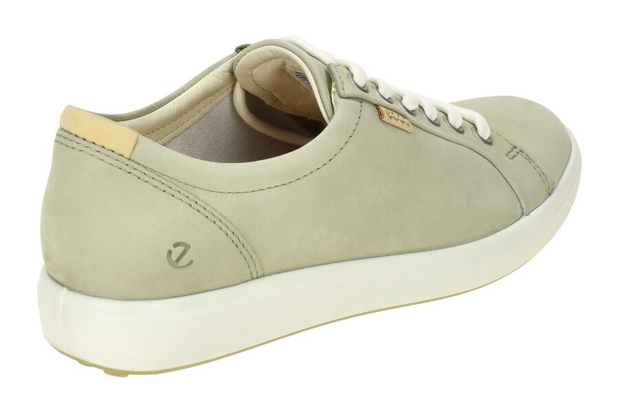 Кроссовки женские Ecco Soft 7 Shoes серо-зелёного цвета — фото 4