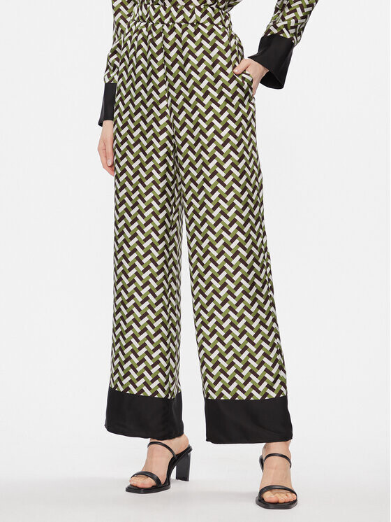 

Тканевые брюки свободного кроя Max Mara Leisure, зеленый
