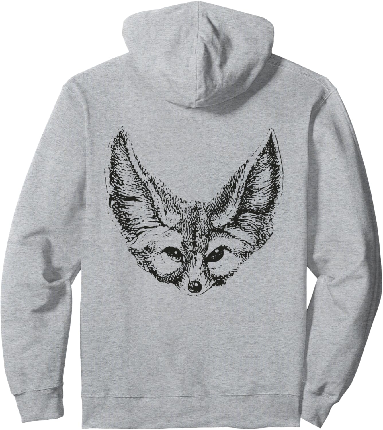 

Худи с портретом лисы фенек North African Fennec Fox Vulpes Zerda, серый