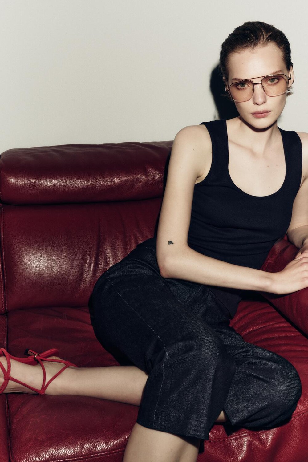 

Брюки-капри средней посадки ZARA, синий