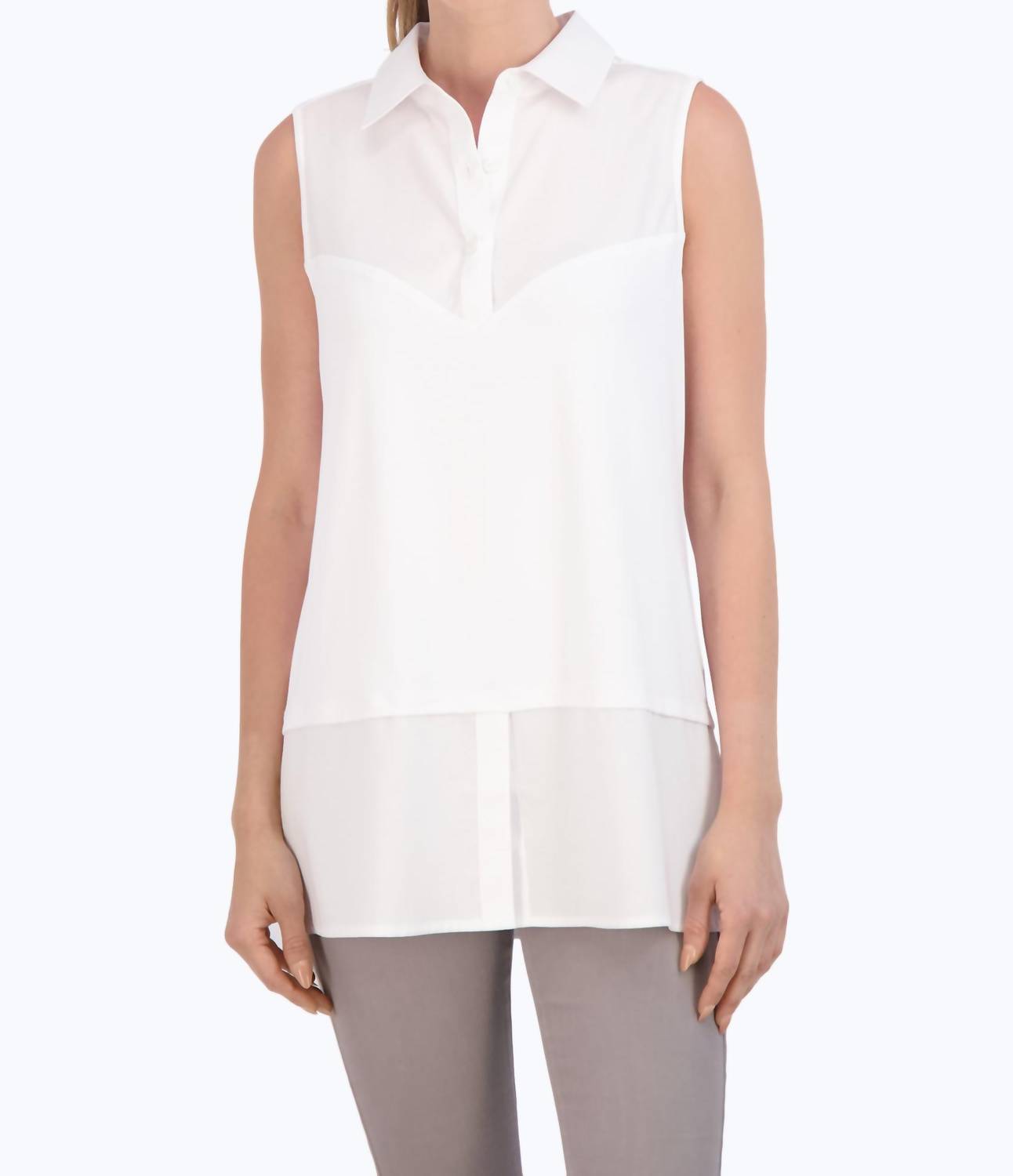 

Женская плетеная туника белого цвета Foxcroft