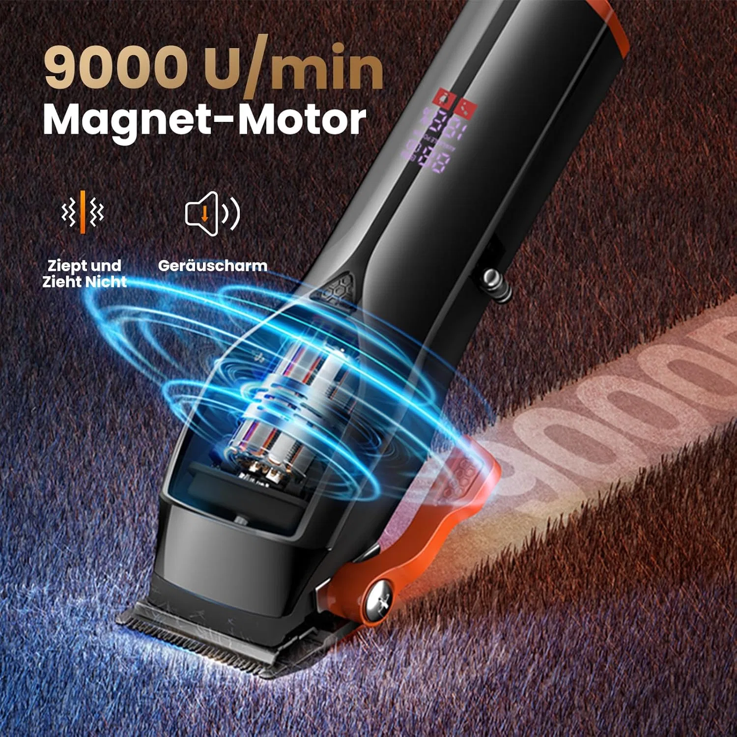 Профессиональный набор машинок для стрижки волос MAXGROOM с магнитным мотором 9000 об/мин Maxgroom, Black — фото 2