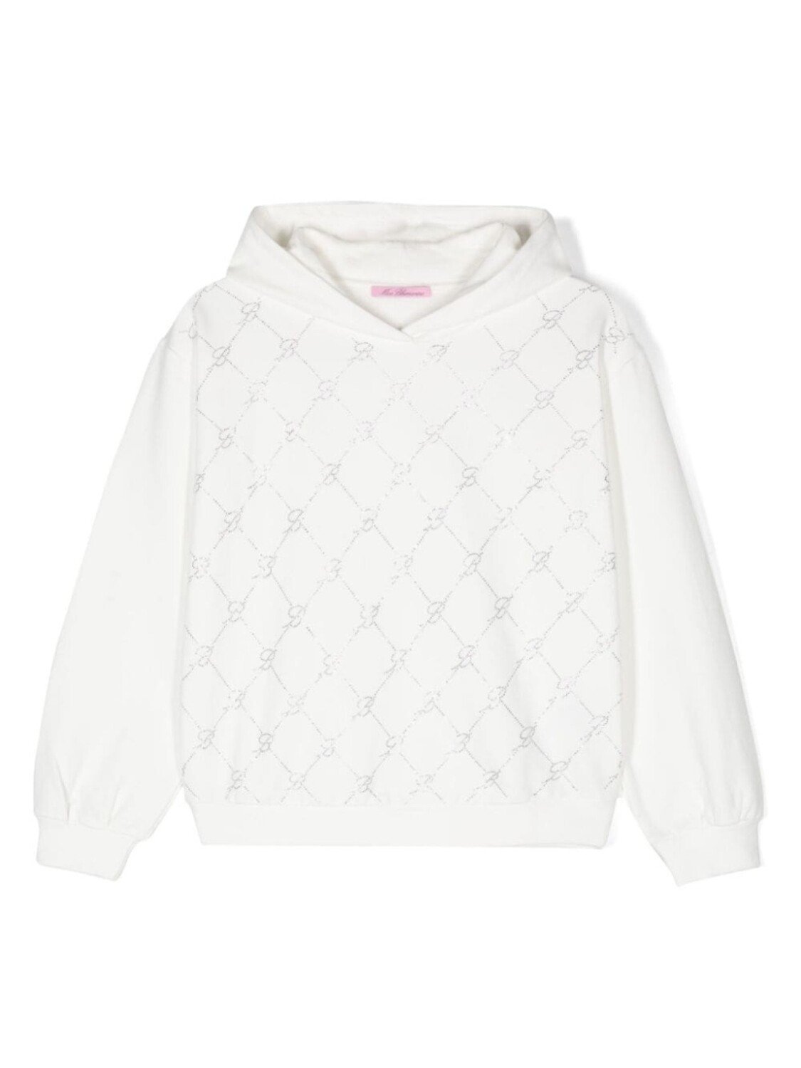 

Miss Blumarine толстовка с капюшоном, украшенная логотипом, белый