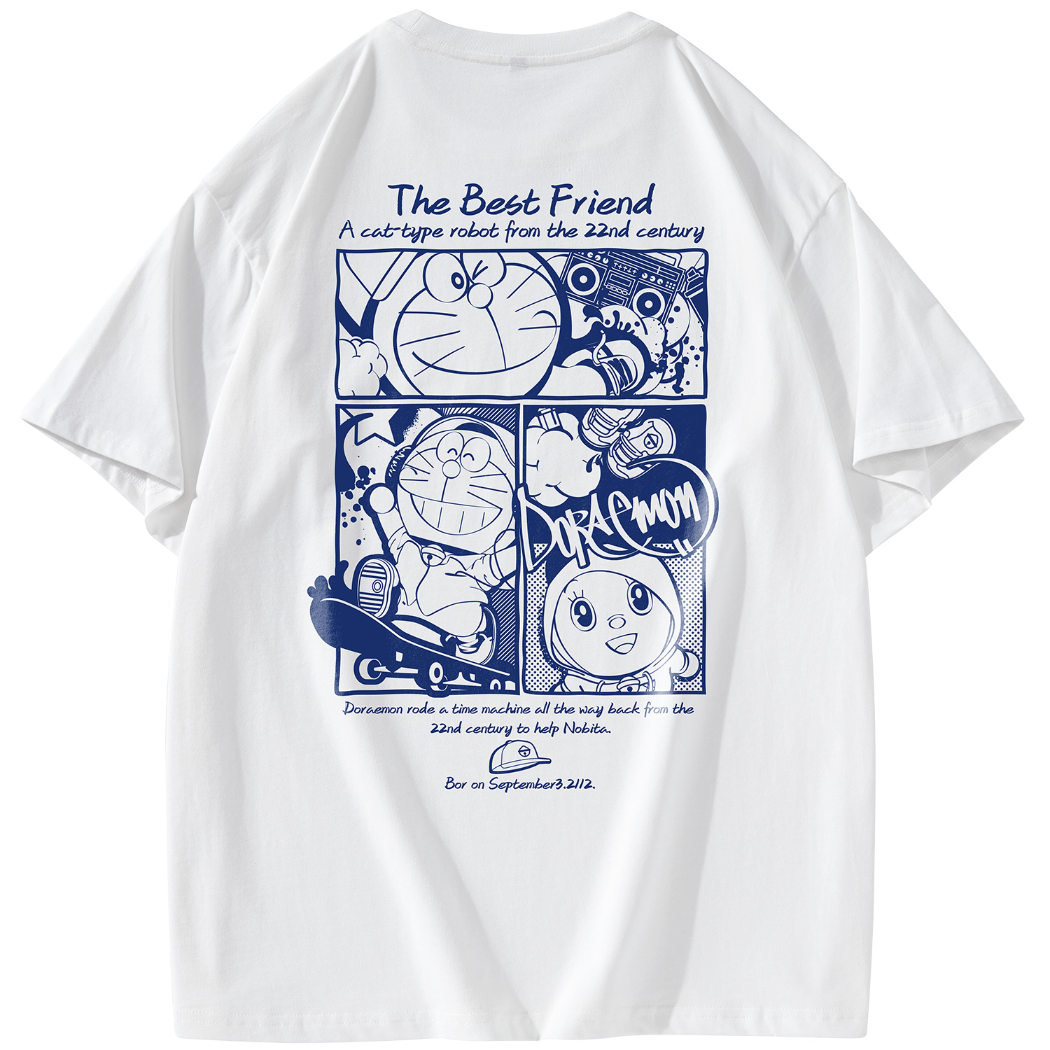 

Футболка унисекс Doraemon, Long-Sleeved T-Shirt (Light Khaki)