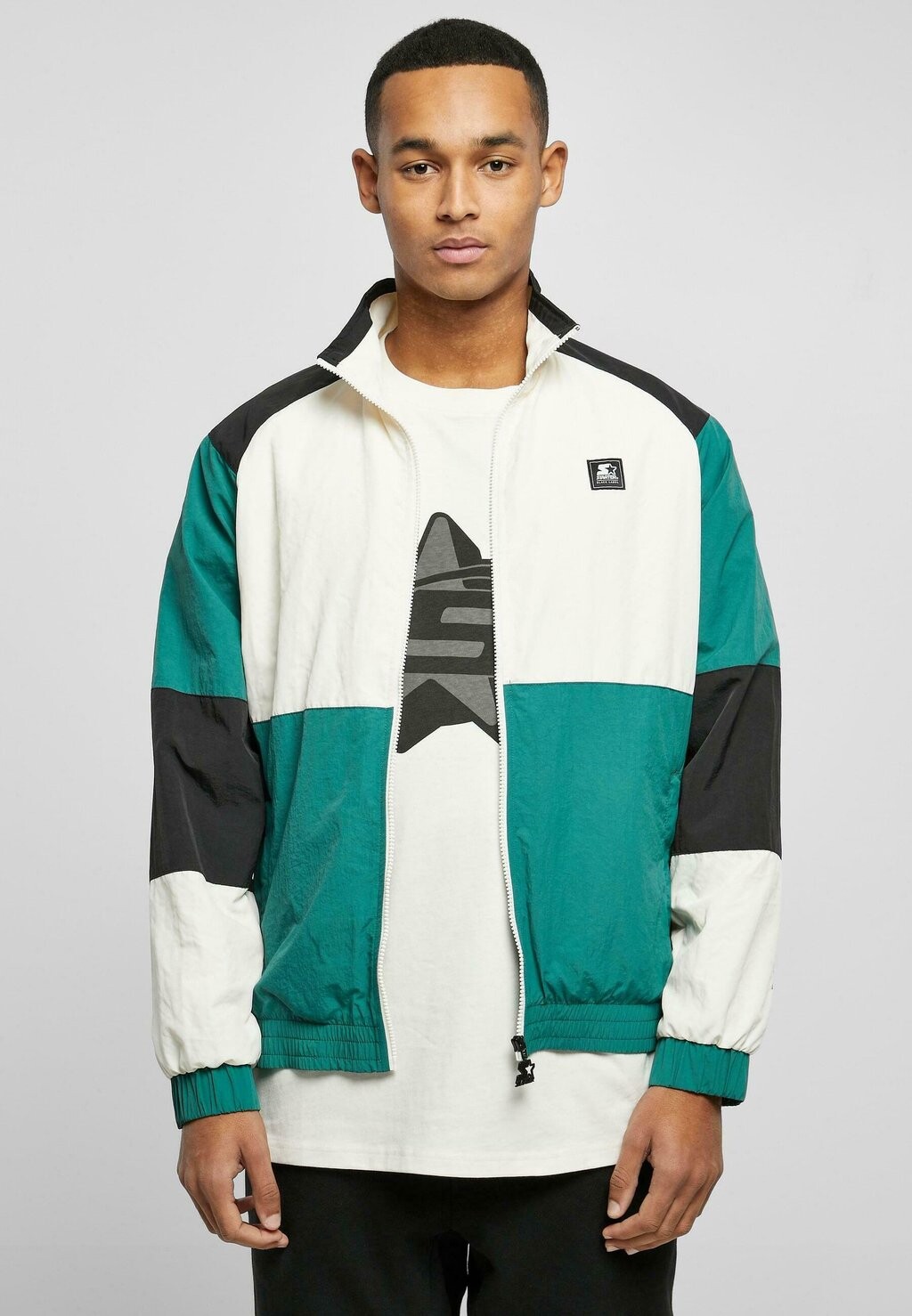

Легкая куртка RETRO Starter, цвет palewhite darkfreshgreen black