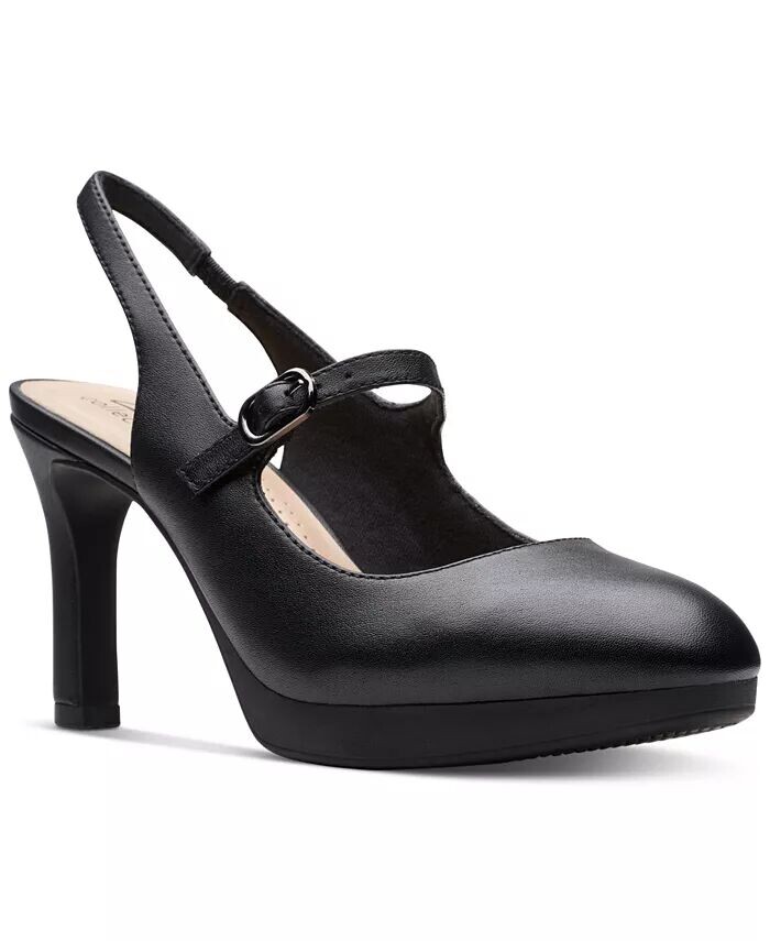 

Женские туфли-лодочки на платформе Abyr 2 Grace с открытой пяткой Clarks, черный