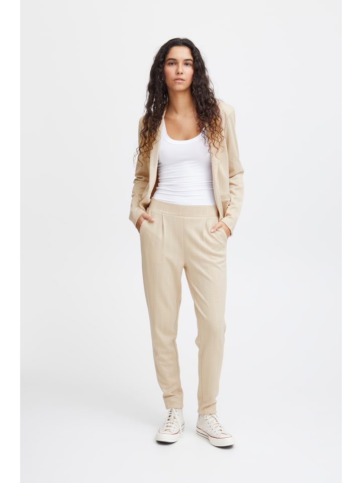 

ICHI Повседневные брюки IHRUTI, стандартный крой, из оленьей кожи