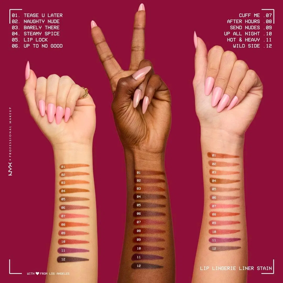 Липкий карандаш для губ NYX Professional Makeup Lip Lingerie Liner Up All Night 0,03 унции — фото 4