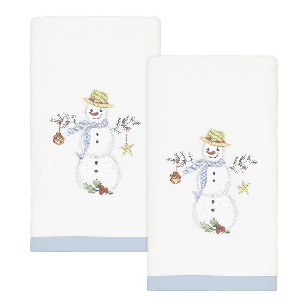 

Комплект из 2 полотенец для кончиков пальцев Avanti Coastal Snowman, белый