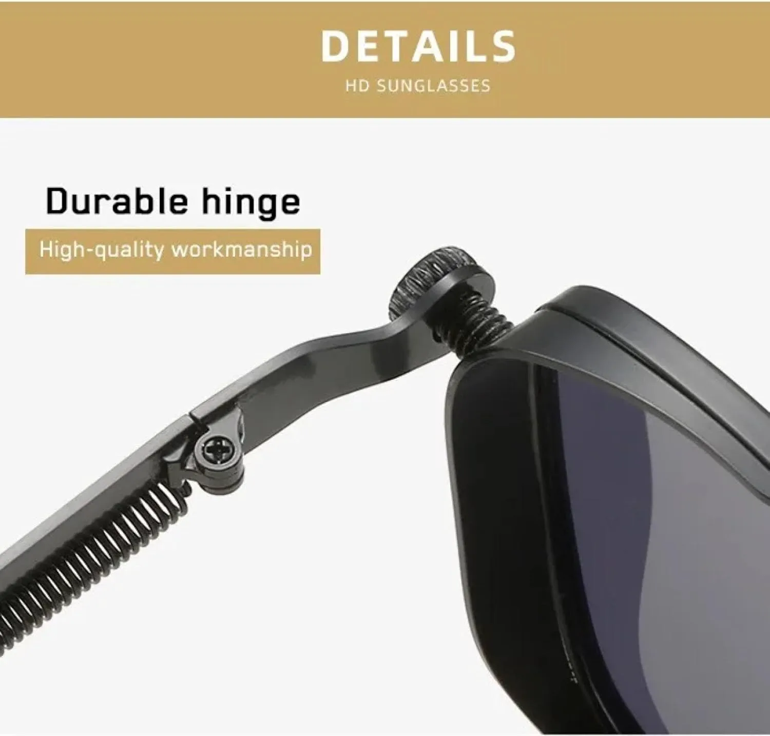 

Солнцезащитные очки с защитой от УФ-излучения UV400 | Металлический стимпанк | Для женщин и мужчин | Для занятий спортом на открытом воздухе и вождения DSVIGF, Black