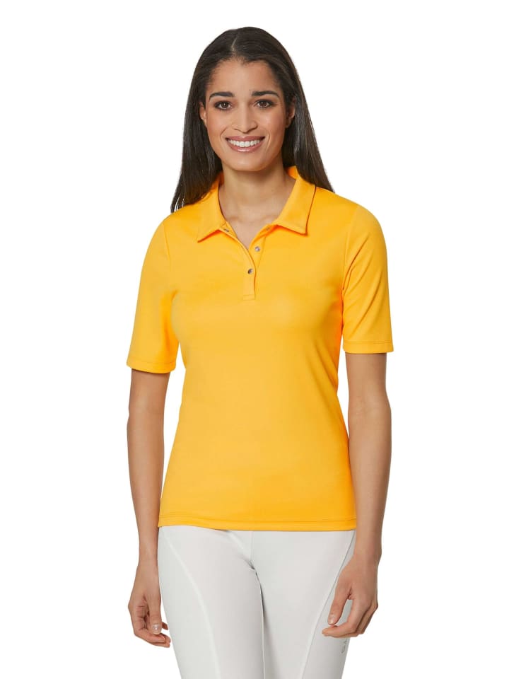 

MADELEINE Рубашка-поло с короткими рукавами, ярко-желтого цвета