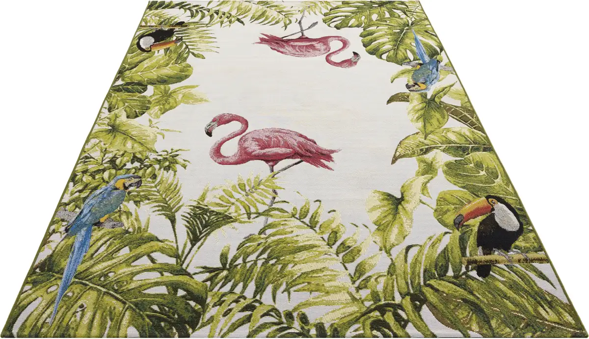 

HANSE Home уличный ковер "Tropical Birds", прямоугольный, для дома и улицы, ковер, устойчивый к атмосферным воздействиям, для балкона, сада, гостиной 120х180 см, цвет bunt