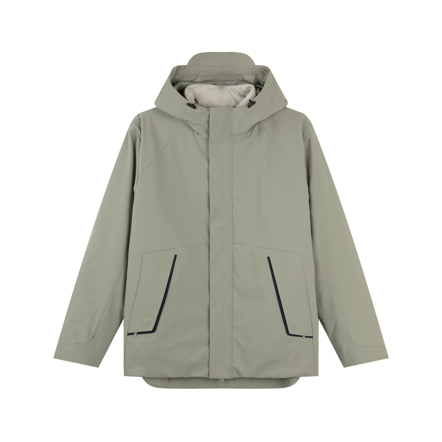 

NAUTICA Пуховик мужской темно-синий, Lime Green
