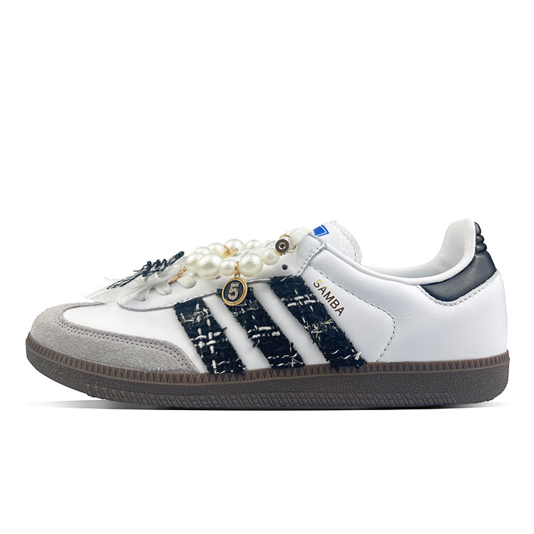 

Кроссовки adidas originals SAMBA OG Skateboarding Shoes Unisex Low-top Black, белый