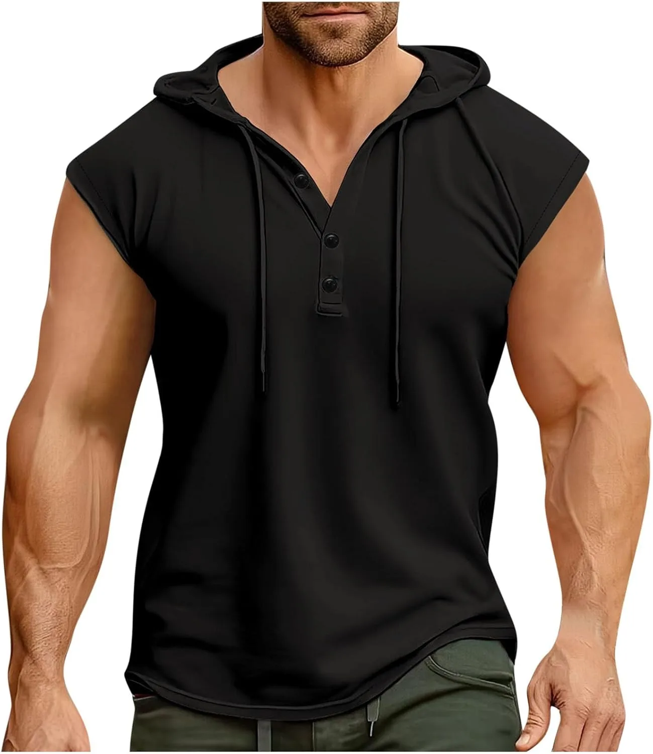 

Мужская майка-худи для тренировок без рукавов