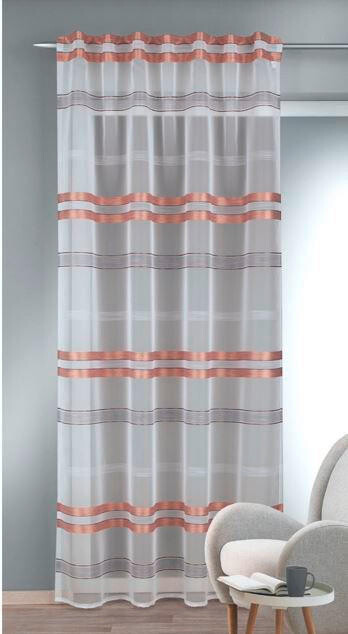 

Готовая штора kira stripes прозрачная Esposa, оранжевый, Серый, Готовая штора kira stripes прозрачная Esposa, оранжевый