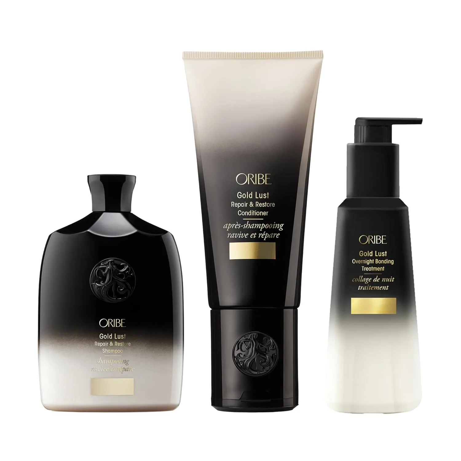 Набор ORIBE Gold Lust: восстанавливающий ночной крем, шампунь и кондиционер