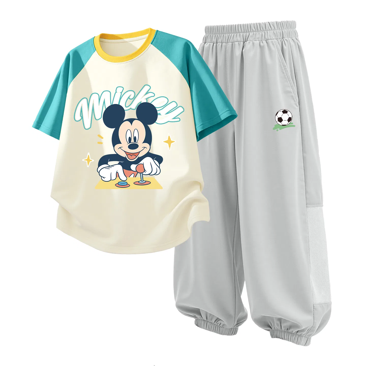 Детский спортивный костюм Casual Sportswear 2 Piece Set Disney, Di Gaming Milk Blue+Di Soccer Ball Misty Mountain Gray
