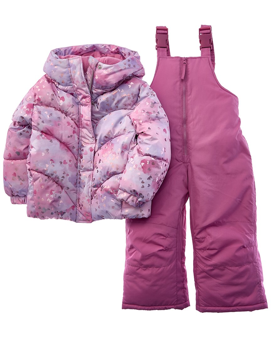 

Зимний комбинезон с русалочкой и фольгированным принтом Ротшильда Rothschild, розовый