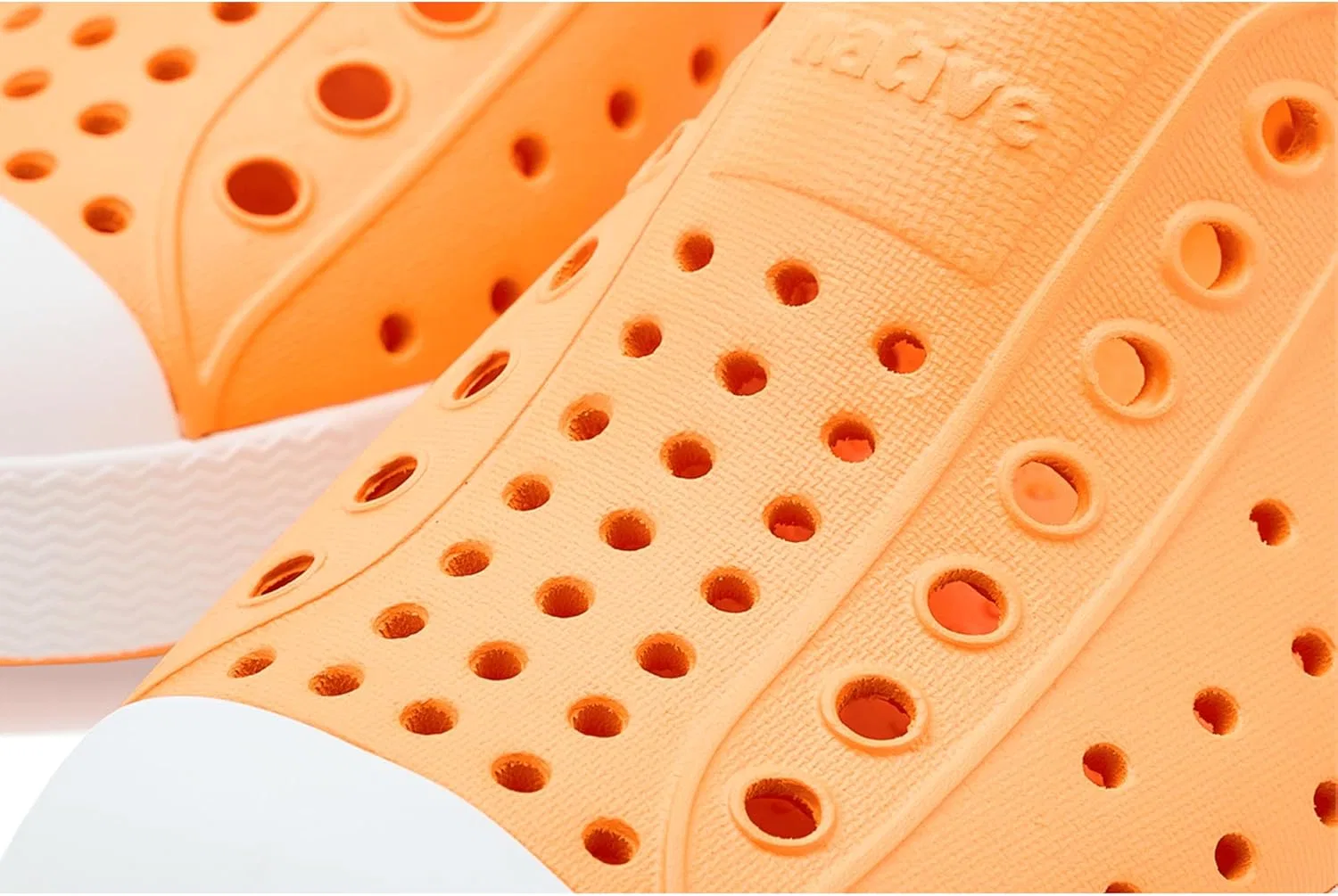 Детские водонепроницаемые кроссовки Native Shoes Jefferson, цвет Papaya Orange/Shell White — фото 2