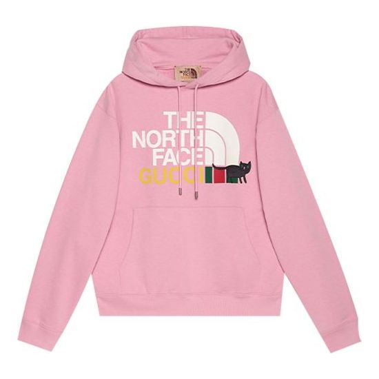 

Толстовка (WMNS) Gucci x The North Face Hooded Sweatshirt 'Pink', розовый