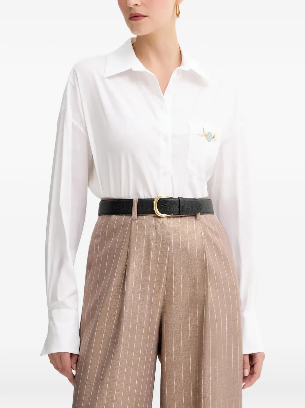 

Рубашка с отделкой на кармане Fracomina, белый