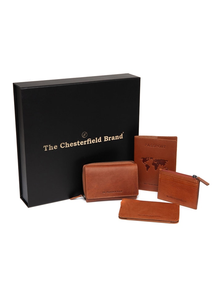

The Chesterfield Brand Кожаный кошелек с защитой от RFID, 11,5 см, подарочная коробка коньячного цвета