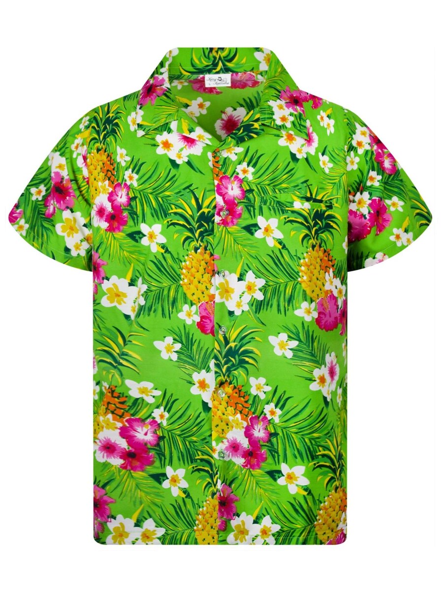 

Рубашка King Kameha Pineapple Flowers, зеленый
