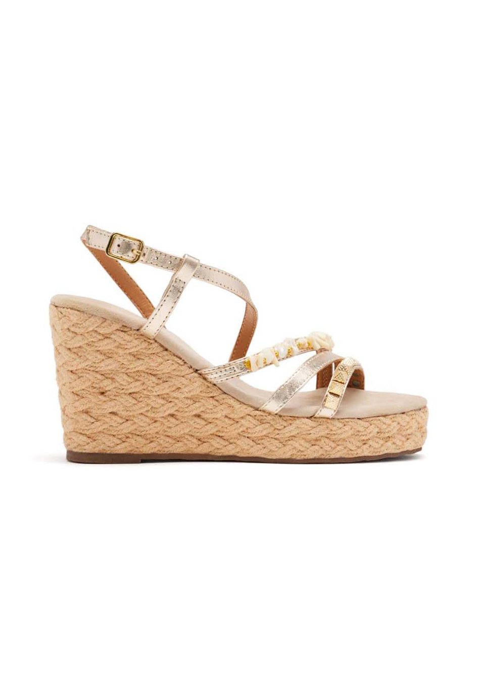 Босоножки на танкетке ZOLA - Espadrilles Gioseppo, золотой — фото 2