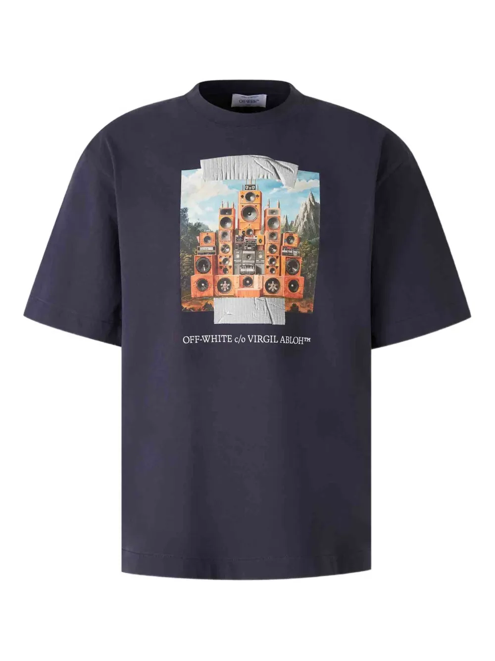 

Футболка с графическим принтом Off-White, синий