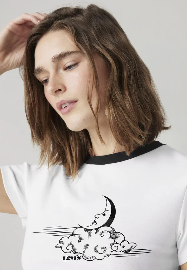 Футболка с графическим мини-принтом в виде колеровки Levi'S, Bright White — фото 4