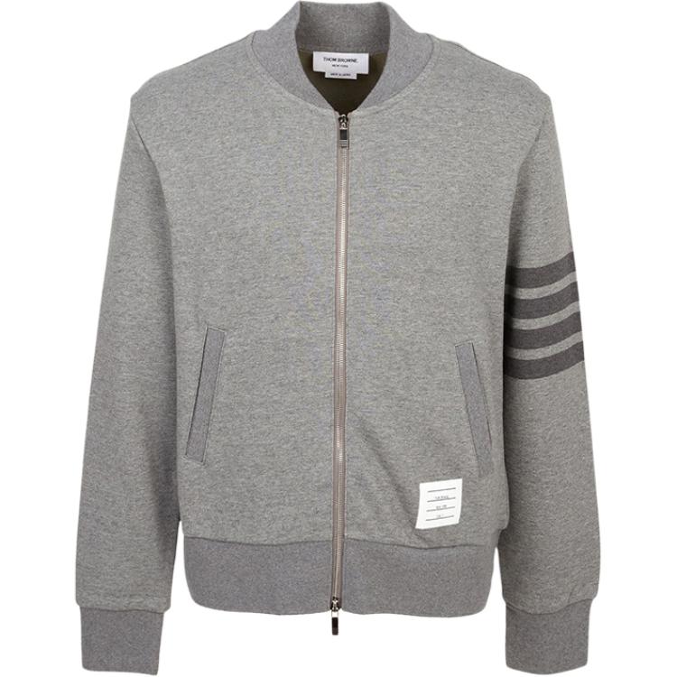

THOM BROWNE Толстовка на молнии с тремя полосками, Gray