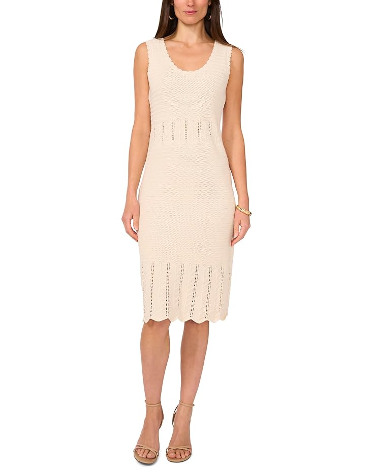 

Платье Vince Camuto Pointelle Tank Dress With Scallop Edge, цвет Birch