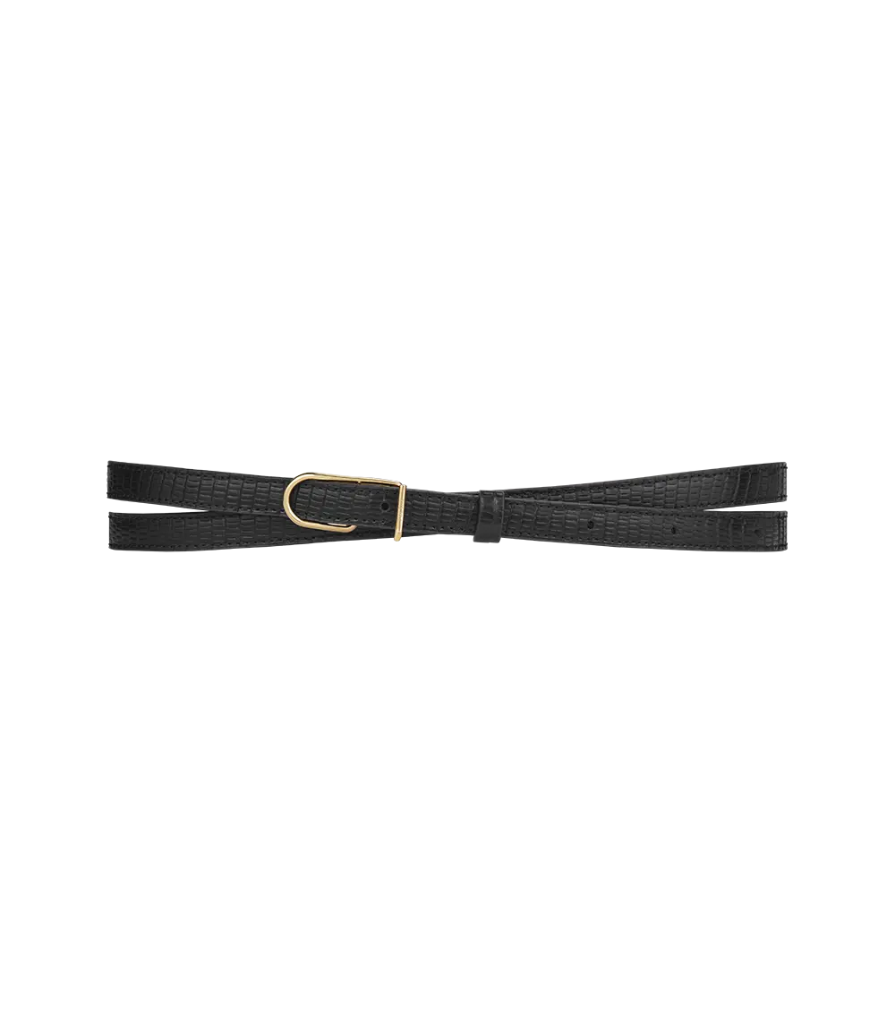 

Ремень Ceinture Fine Umi Edition Noir Lézard