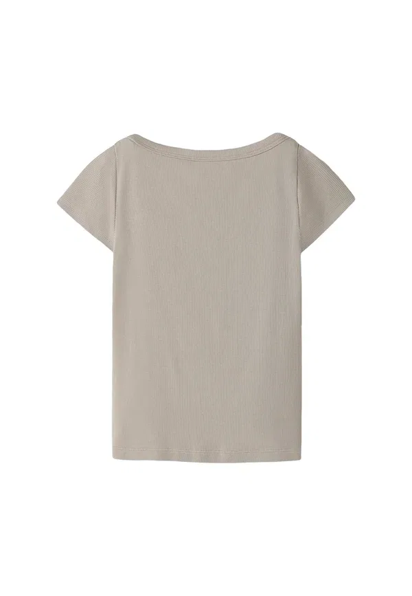 Футболка Slim Fit Basic Name It, цвет замковый серый — фото 4