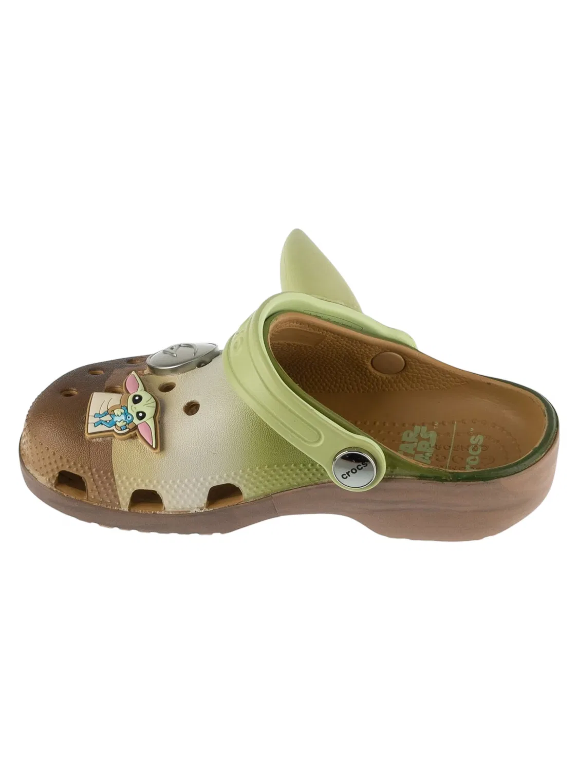 Сандалии Crocs Star Wars Grogu K зеленого цвета — фото 2
